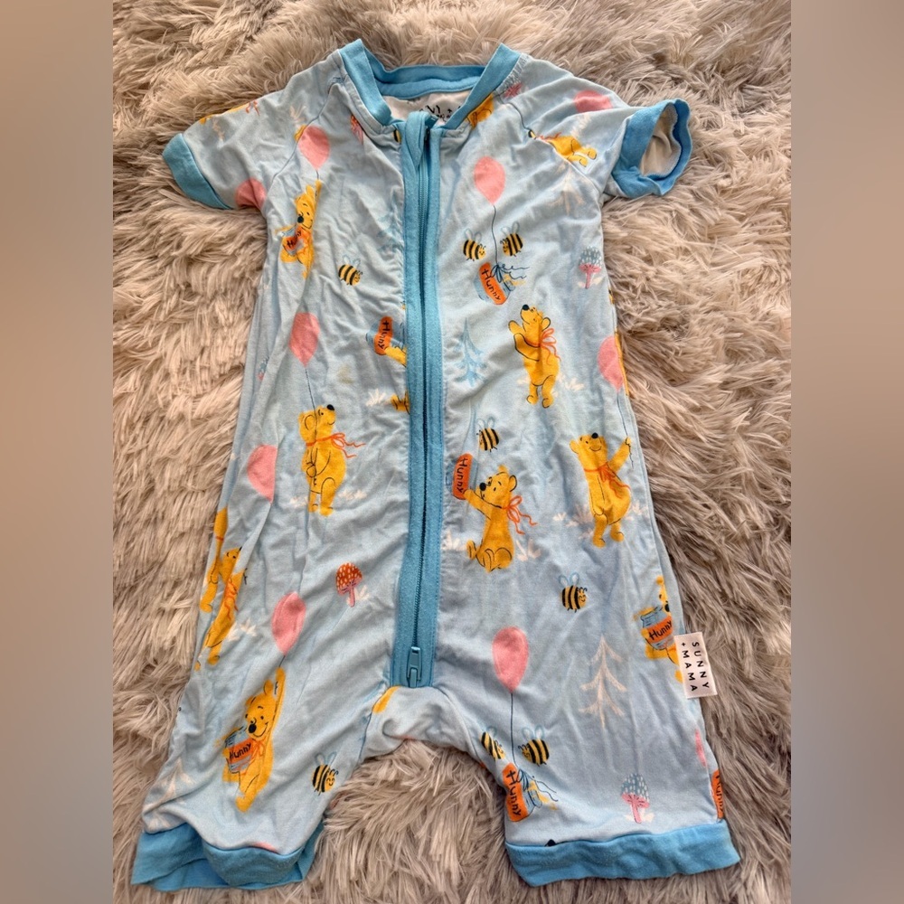 Winnie the Pooh Blue Toddler Bamboo One Piece